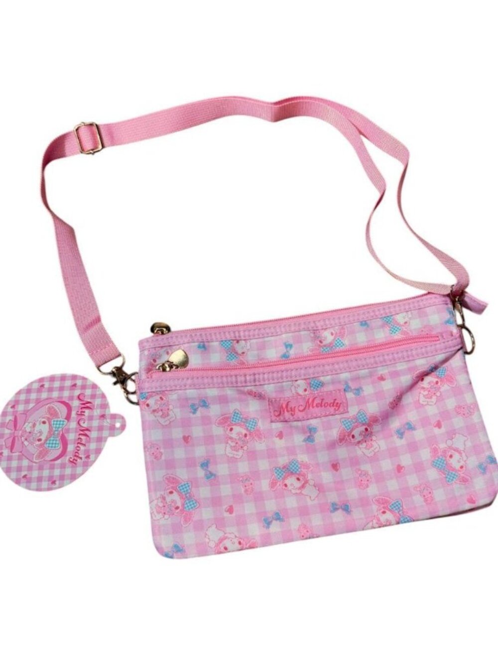 My Melody Gingham Checkered Crossbody Purse